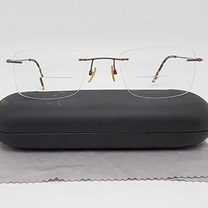 Totally Rimless TR-215 Brown Rimless Eyeglasses Frame w/ Case 49-19-135